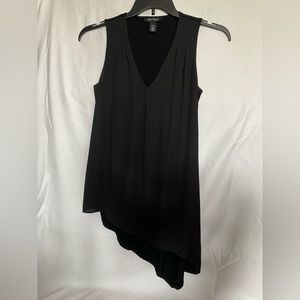 White House Black Market Black Asymmetrical Tank Top